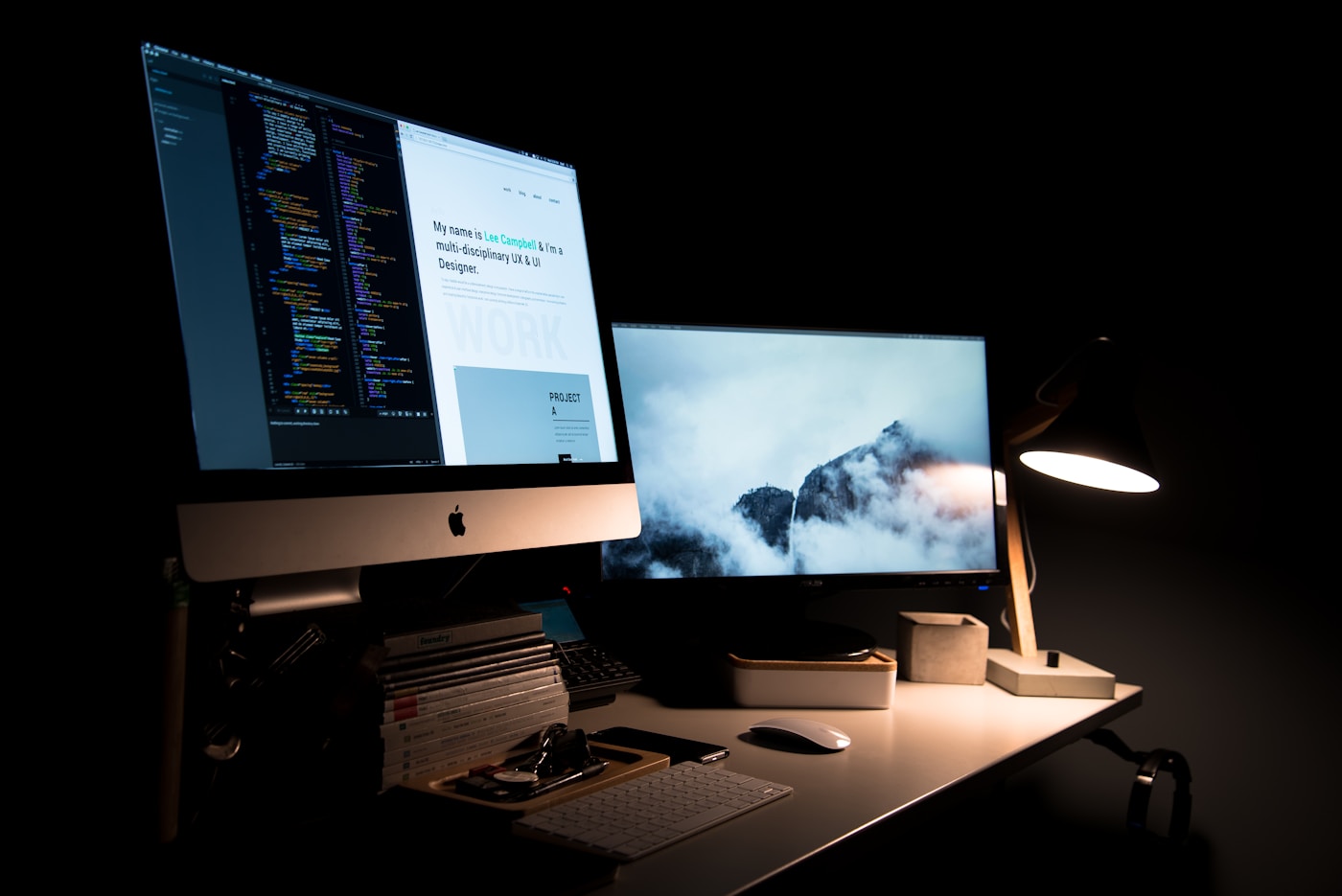 Clean laptop workspace — web development